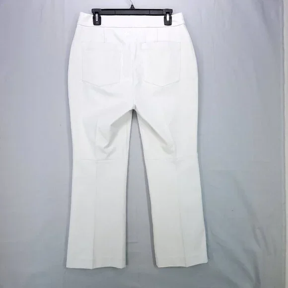 Spanx Ankle Flare Pant Comfort Elastic Waist Silver Lining Large Office Casual - Picture 3 of 15